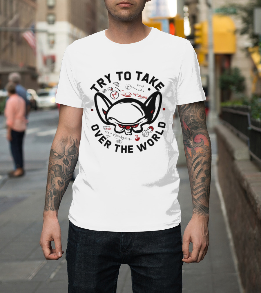 Try To Take Over The World Brain Cartoon T-Shirt