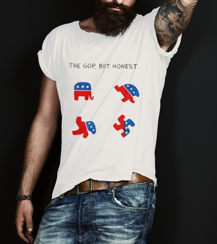 The GOP But Honest Republican Elephant Evolution T-Shirt