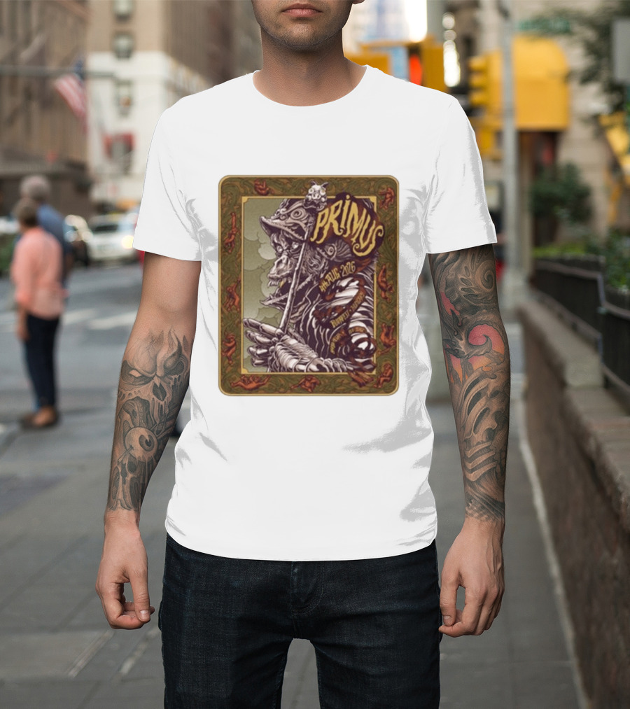 Primus 04 Aug 2026 Budapest Hungary Concert Vintage Warrior T-Shirt