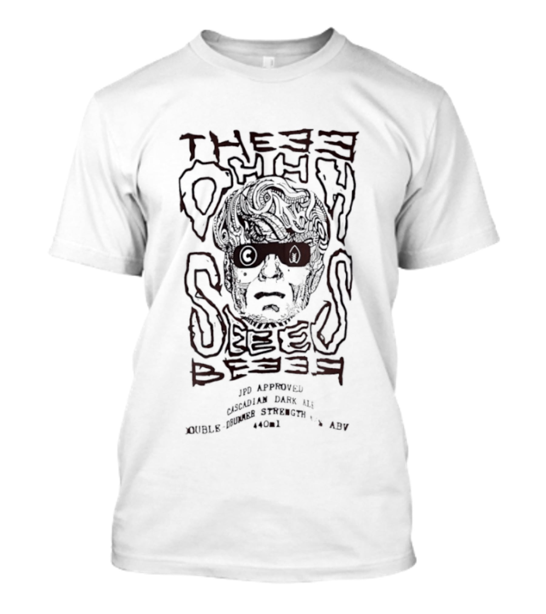 Thee Oh Sees JPD Approved Cascadian Dark Ale Music Series Print 770½ Percent Groggy T-Shirt