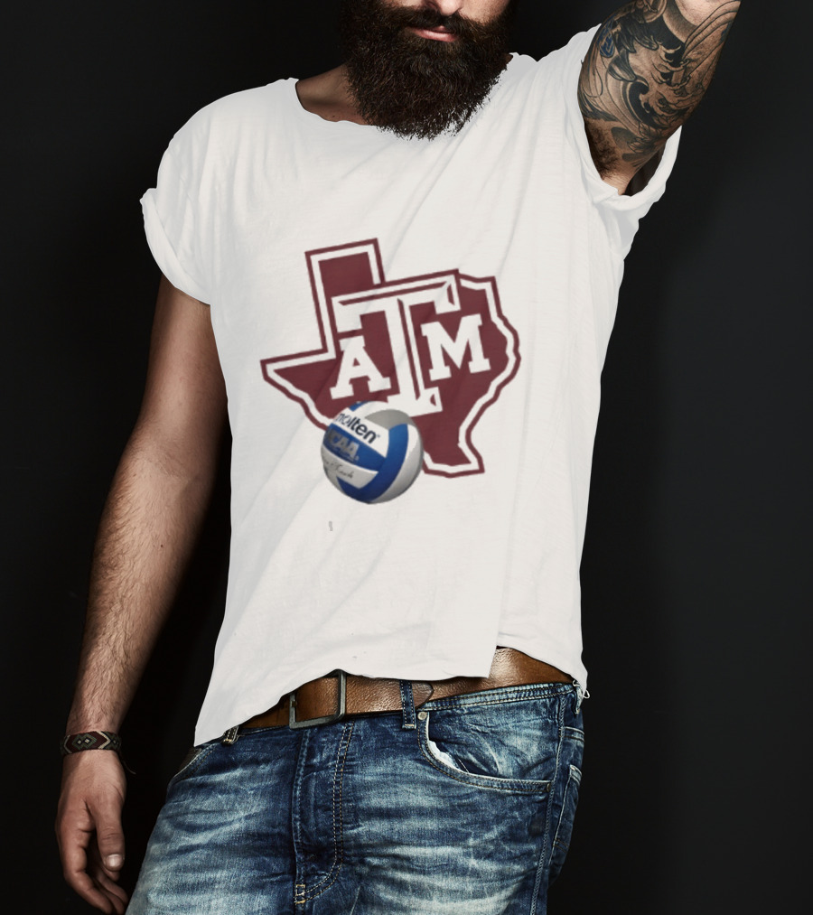 Texas A&M Aggies Volleyball Molten NCAA Map Team Spirit T-Shirt
