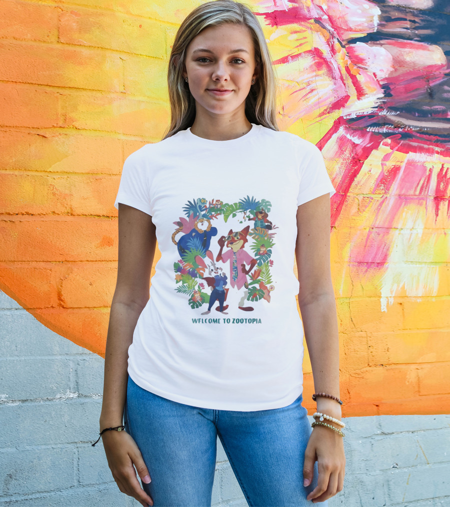 Welcome To Zootopia Enjoy Our Pawpsicle Jungle Adventure Characters T-Shirt