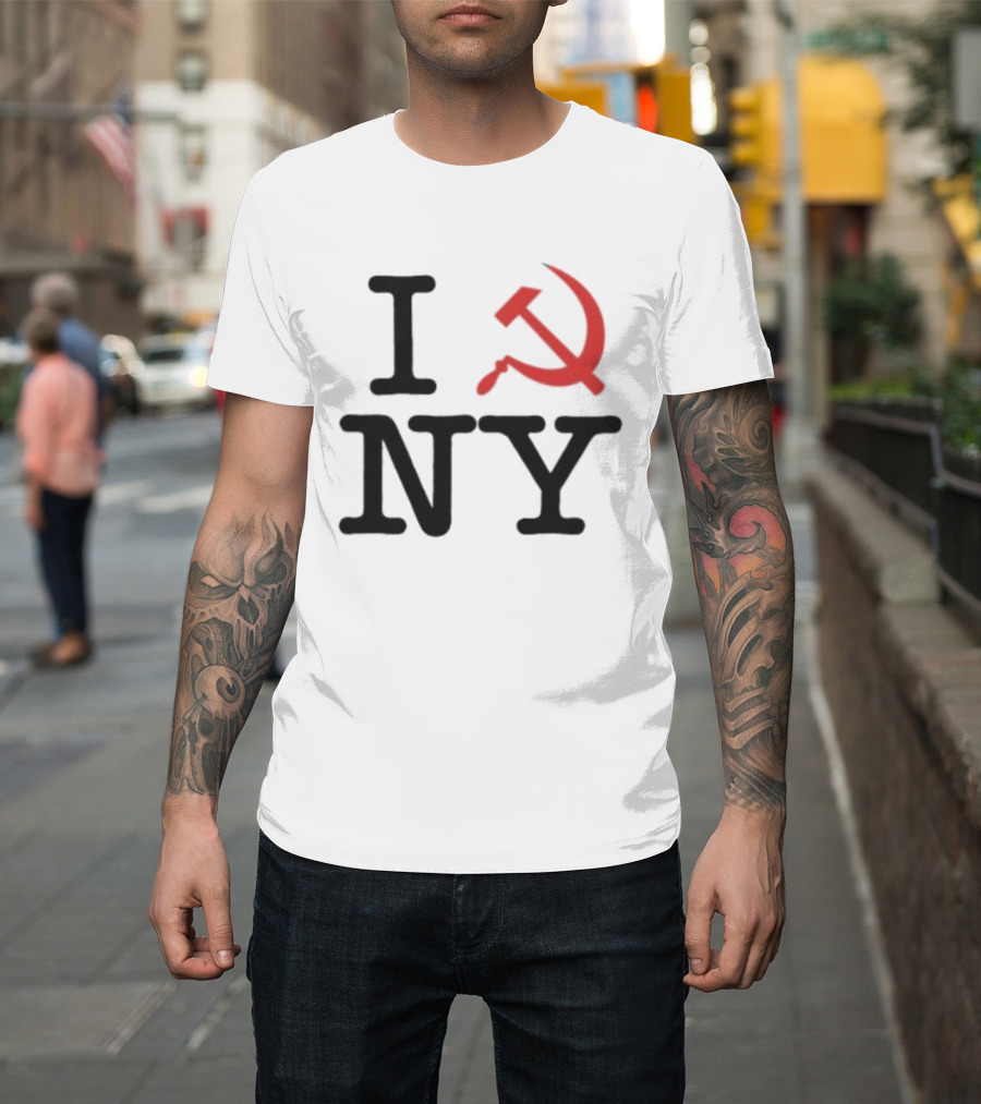 I Love NY Zohran Mamdani Hammer And Sickle T-Shirt