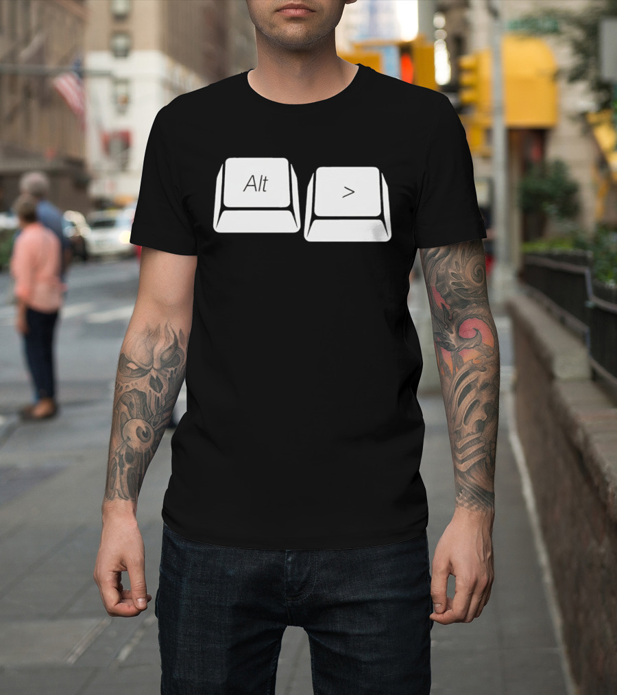 Alt Greater Than Keyboard Keys Shortcut T-Shirt