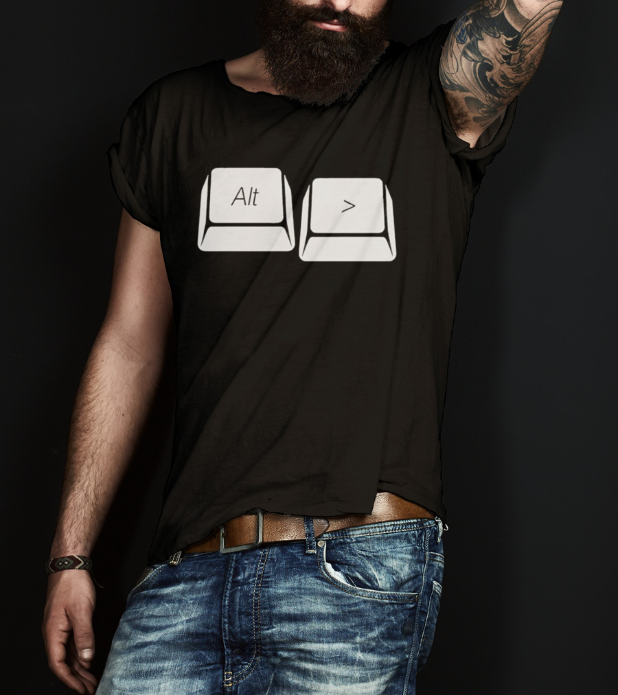 Alt Greater Than Keyboard Keys Shortcut T-Shirt