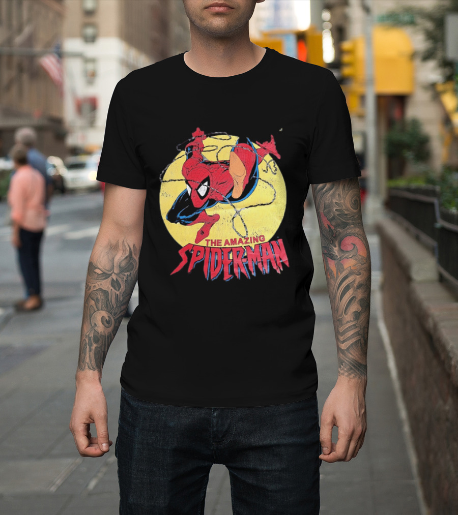 Amazing Spider Man Distressed Marvel Superhero Webslinger T-Shirt