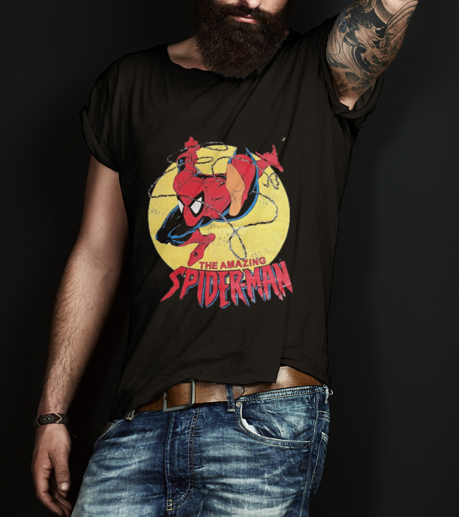 Amazing Spider Man Distressed Marvel Superhero Webslinger T-Shirt