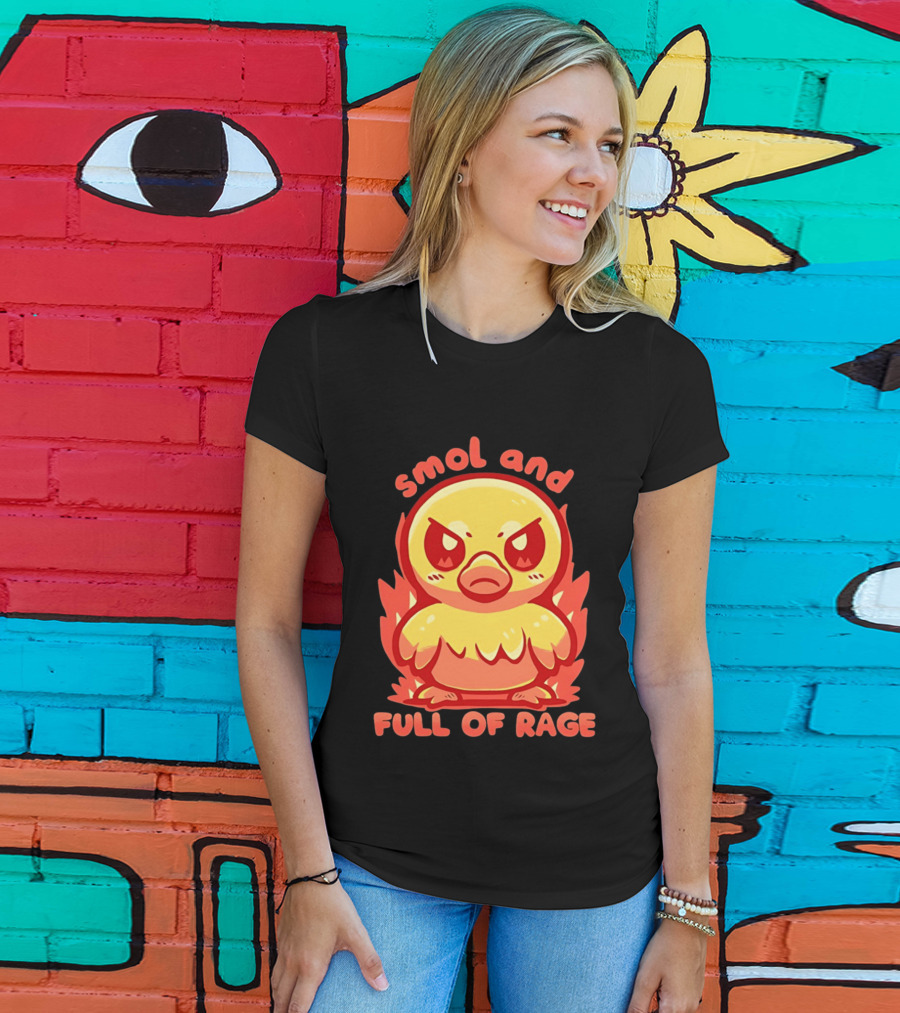 Smol And Full Of Rage Angry Duck T-Shirt