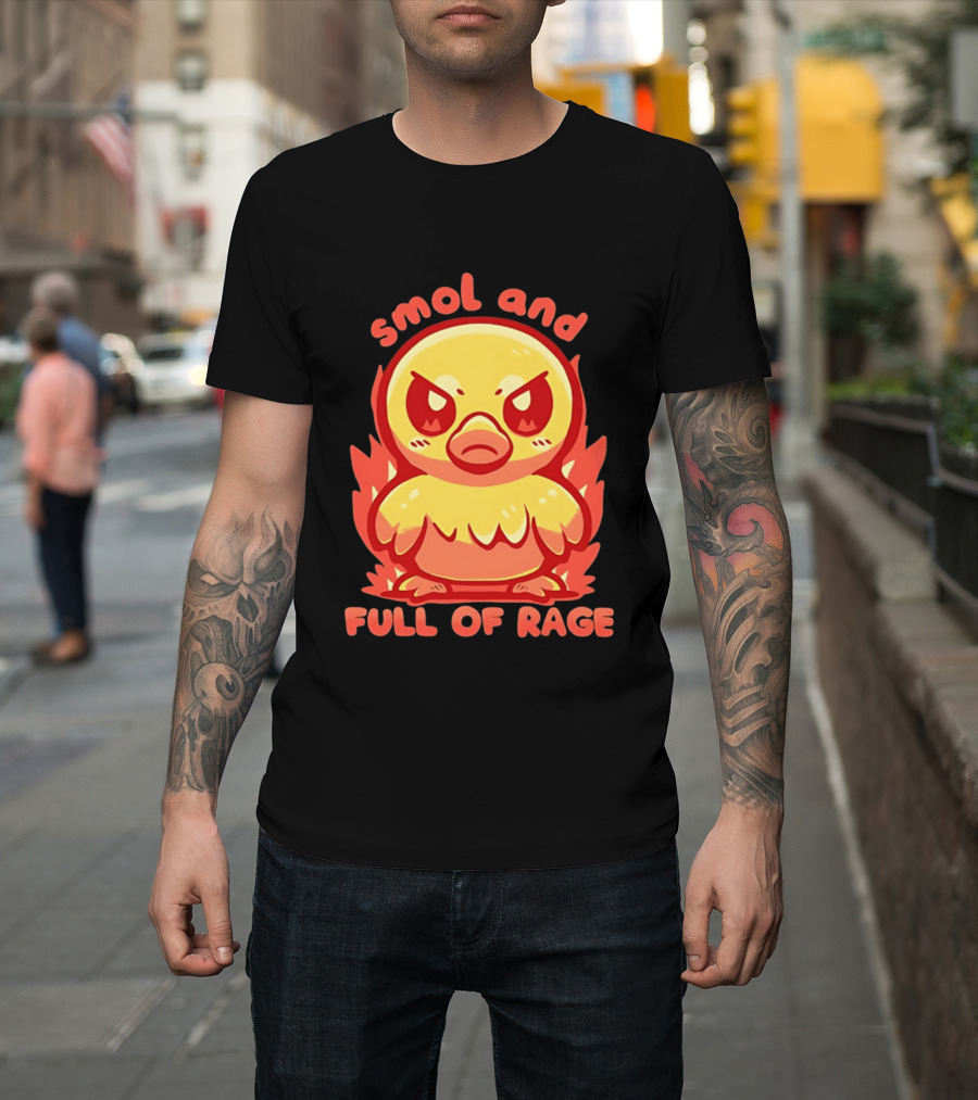 Smol And Full Of Rage Angry Duck T-Shirt