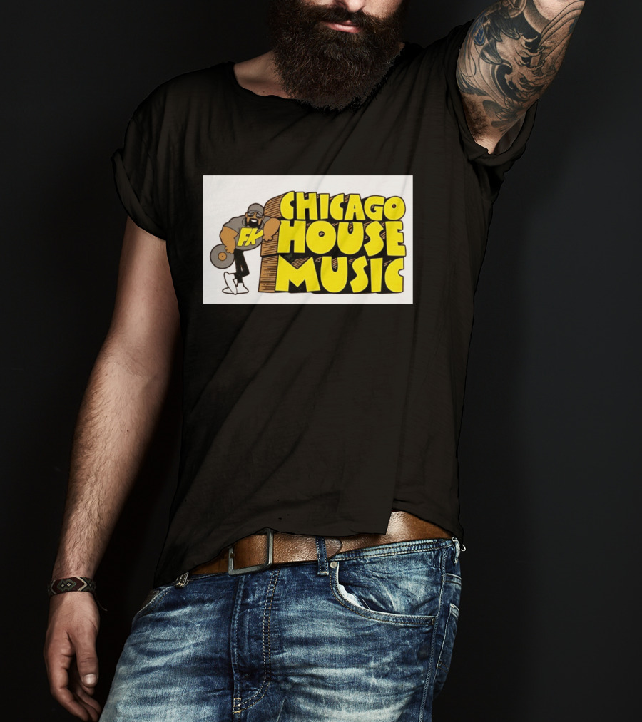 FK Chicago House Music Retro Vinyl DJ T-Shirt