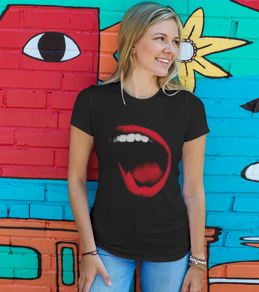 Benjamin Ingrosso Store Mouth European Tour Red Lips Open Mouth Image T-Shirt