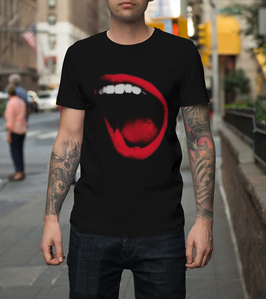 Benjamin Ingrosso Store Mouth European Tour Red Lips Open Mouth Image T-Shirt