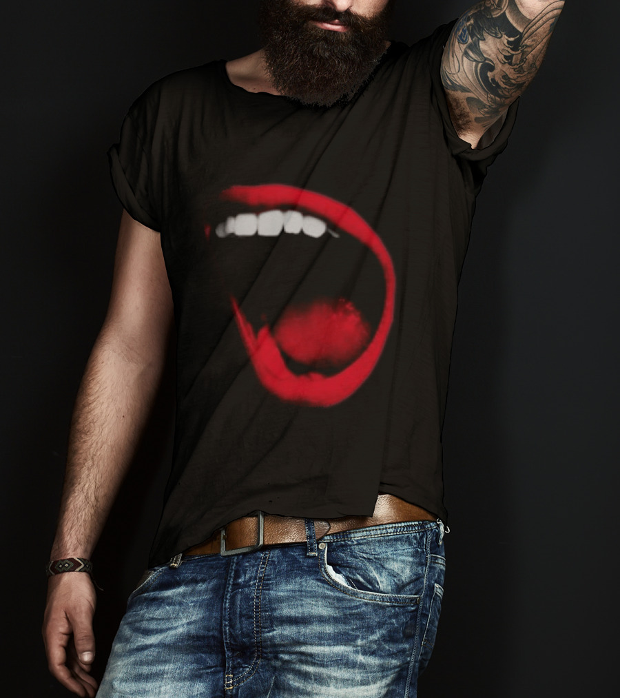 Benjamin Ingrosso Store Mouth European Tour Red Lips Open Mouth Image T-Shirt