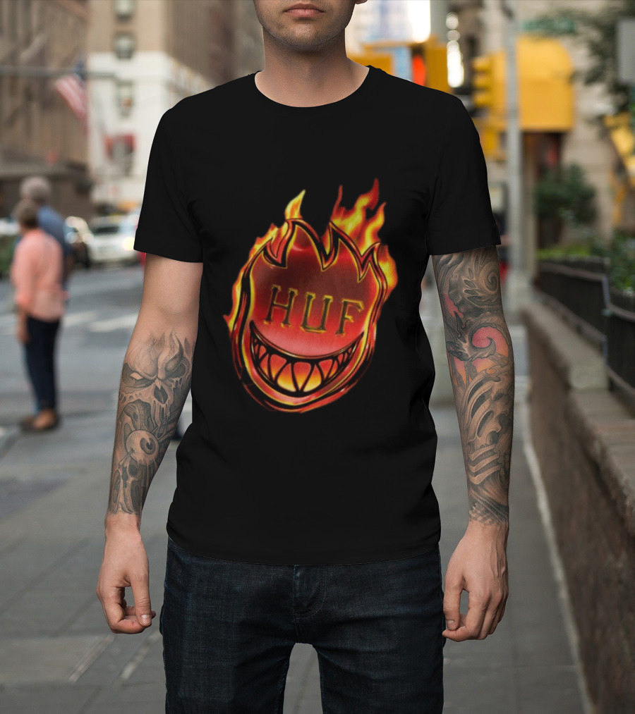 Huf X Spitfire Flame Galaxies Collaboration With Iconic Smiling T-Shirt