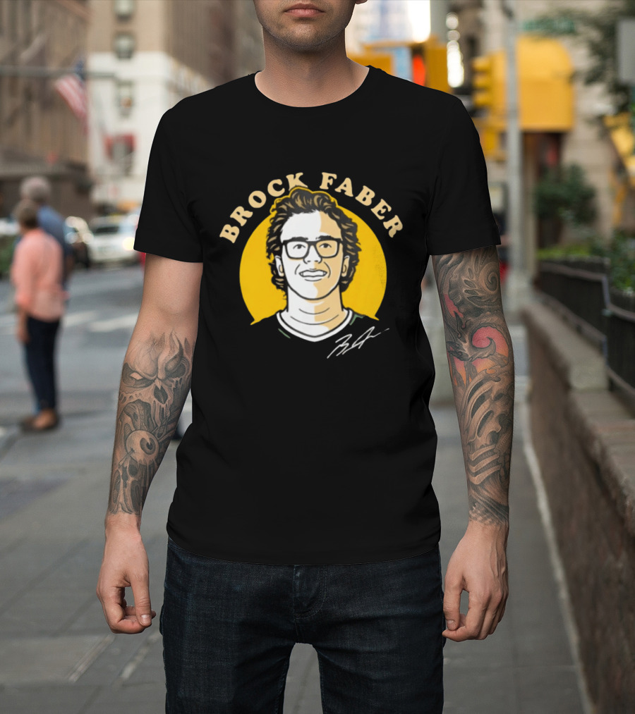 Brock Faber Minnesota Wild Comicstyle T-Shirt