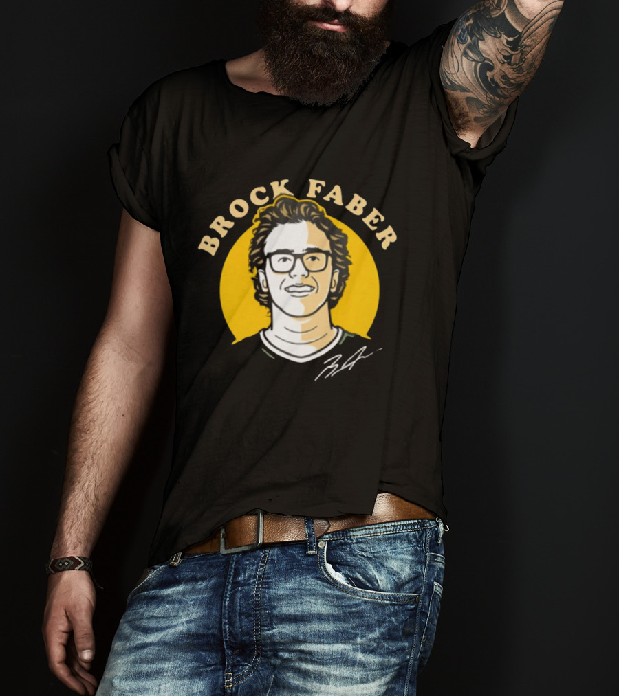 Brock Faber Minnesota Wild Comicstyle T-Shirt