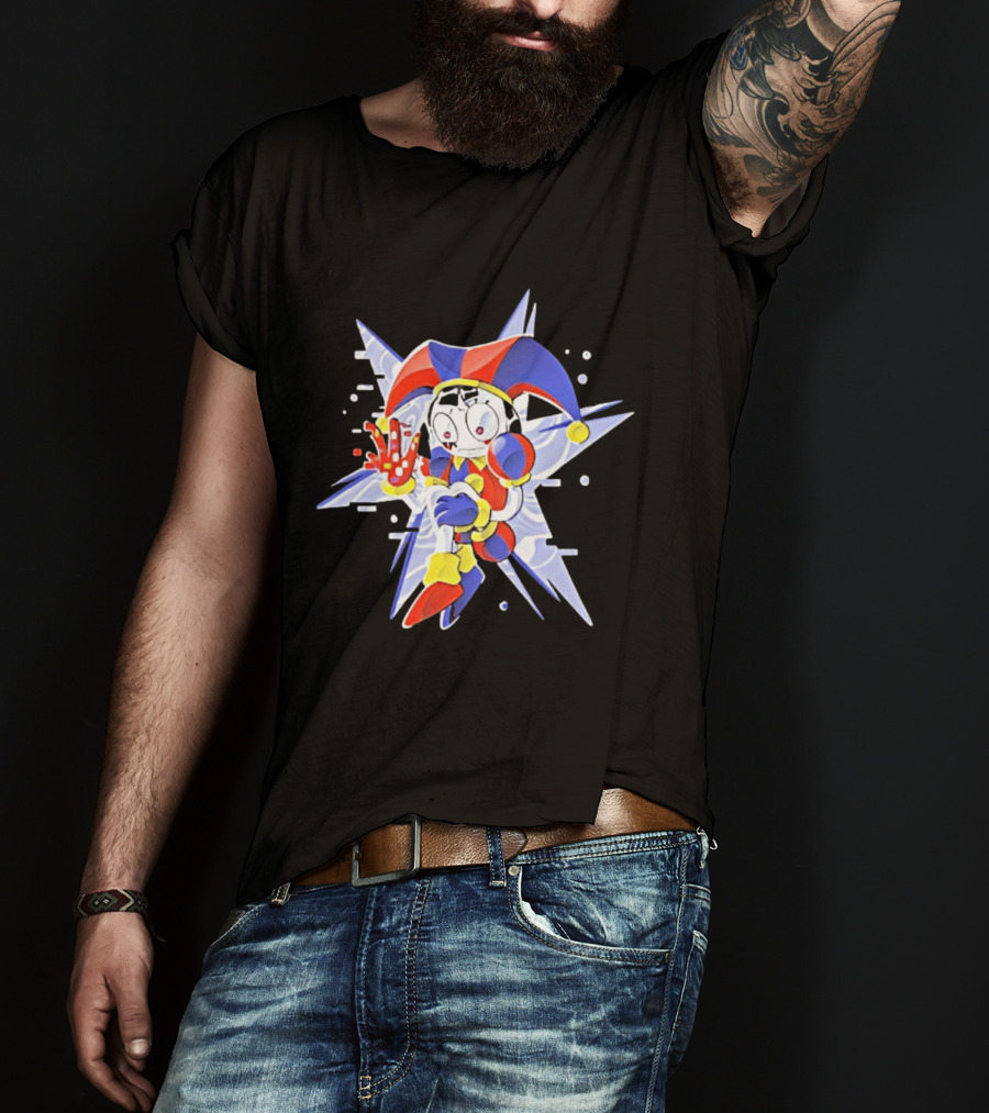 Classic Pixel Jester Glitch Retro Arcade T-Shirt