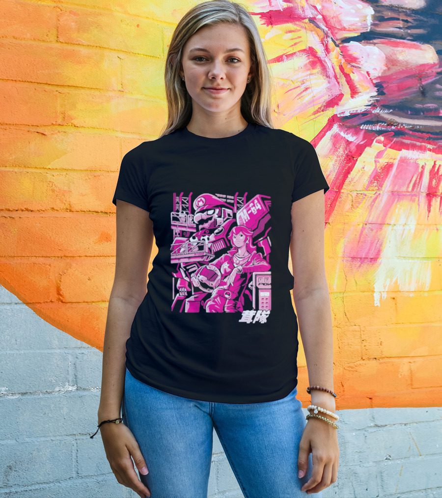 Turtle Destroyer M 64 Japanese Manga Style Mario Kart T-Shirt