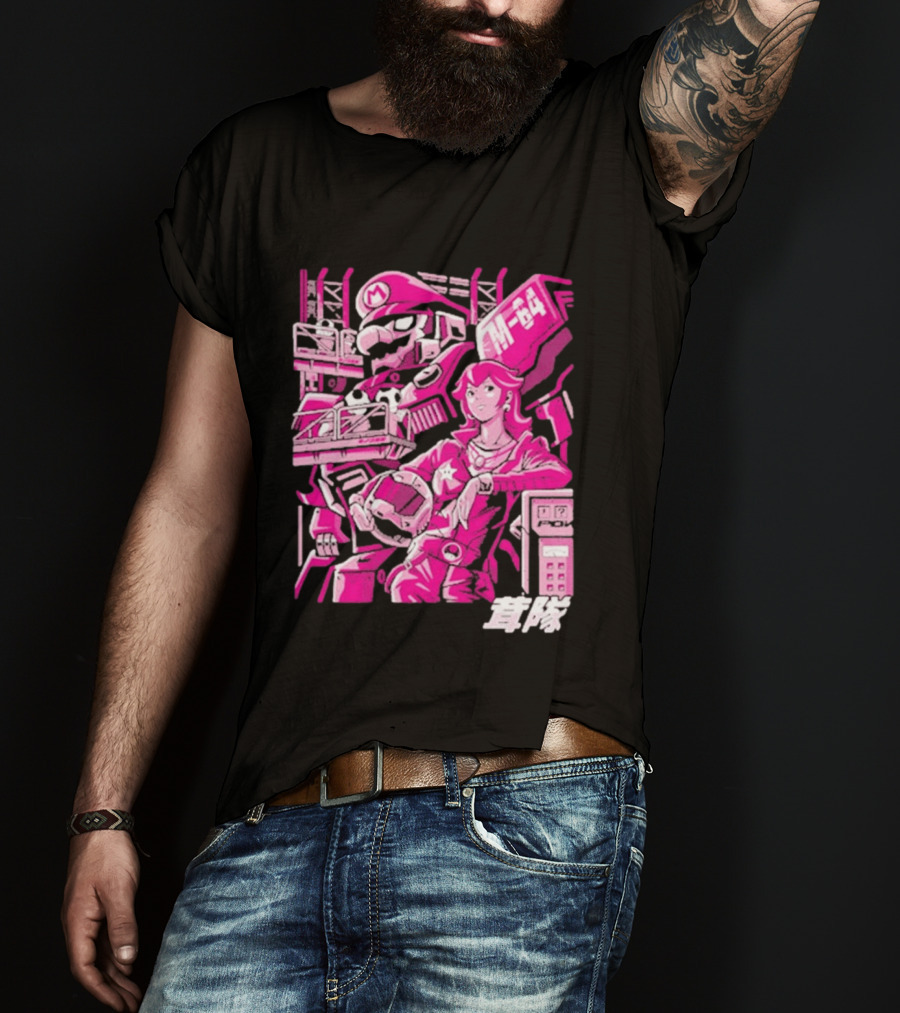 Turtle Destroyer M 64 Japanese Manga Style Mario Kart T-Shirt