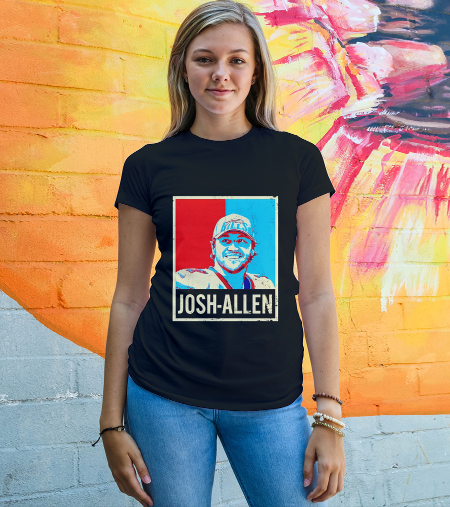 Distressed Josh Allen Buffalo Bills Pop T-Shirt