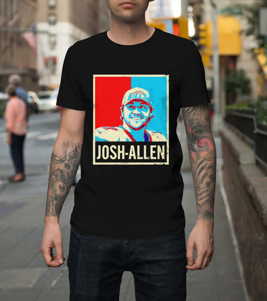 Distressed Josh Allen Buffalo Bills Pop T-Shirt