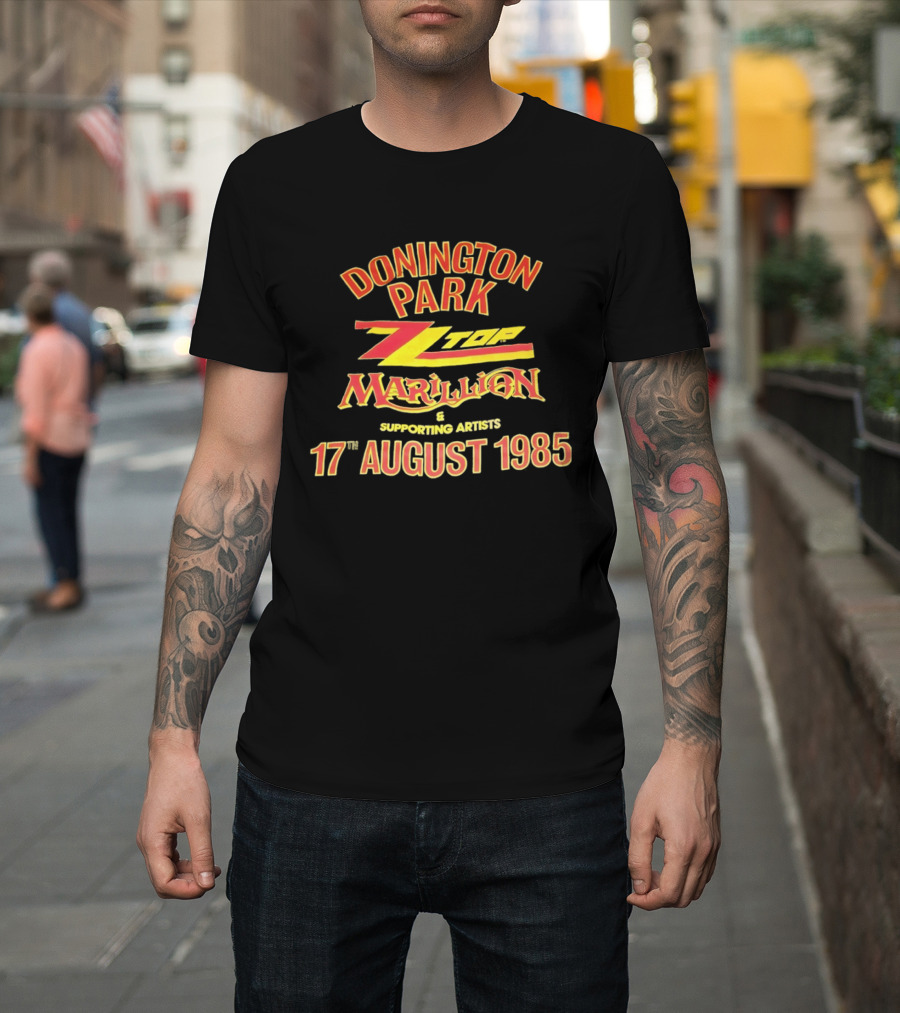 Donington Park ZZ Top Marillion 17 August 1985 Concert Supporting Artists T-Shirt