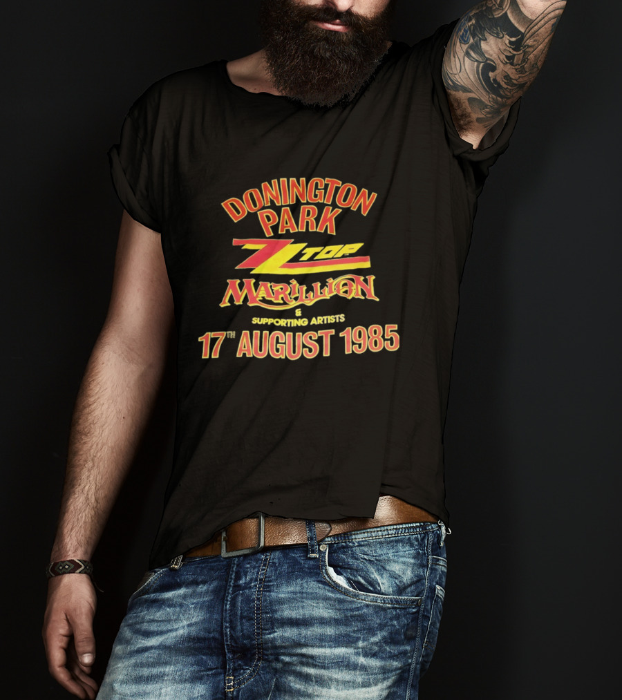 Donington Park ZZ Top Marillion 17 August 1985 Concert Supporting Artists T-Shirt
