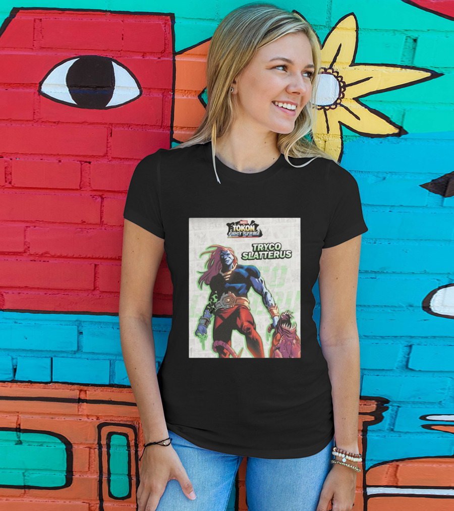 Marvel Tokon First Strike Tryco Slatterus Character With Creature T-Shirt