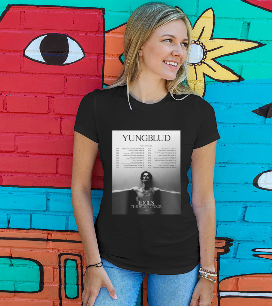 YUNGBLUD Idols The World Tour North America 2026 Schedule Dates Mockup Two Side T-Shirt