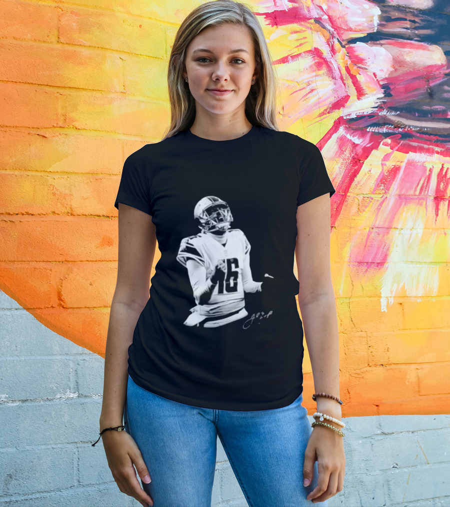 Original Detroit Lions Jared Goff 16 Quarterback MVP Player Autograph T-Shirt