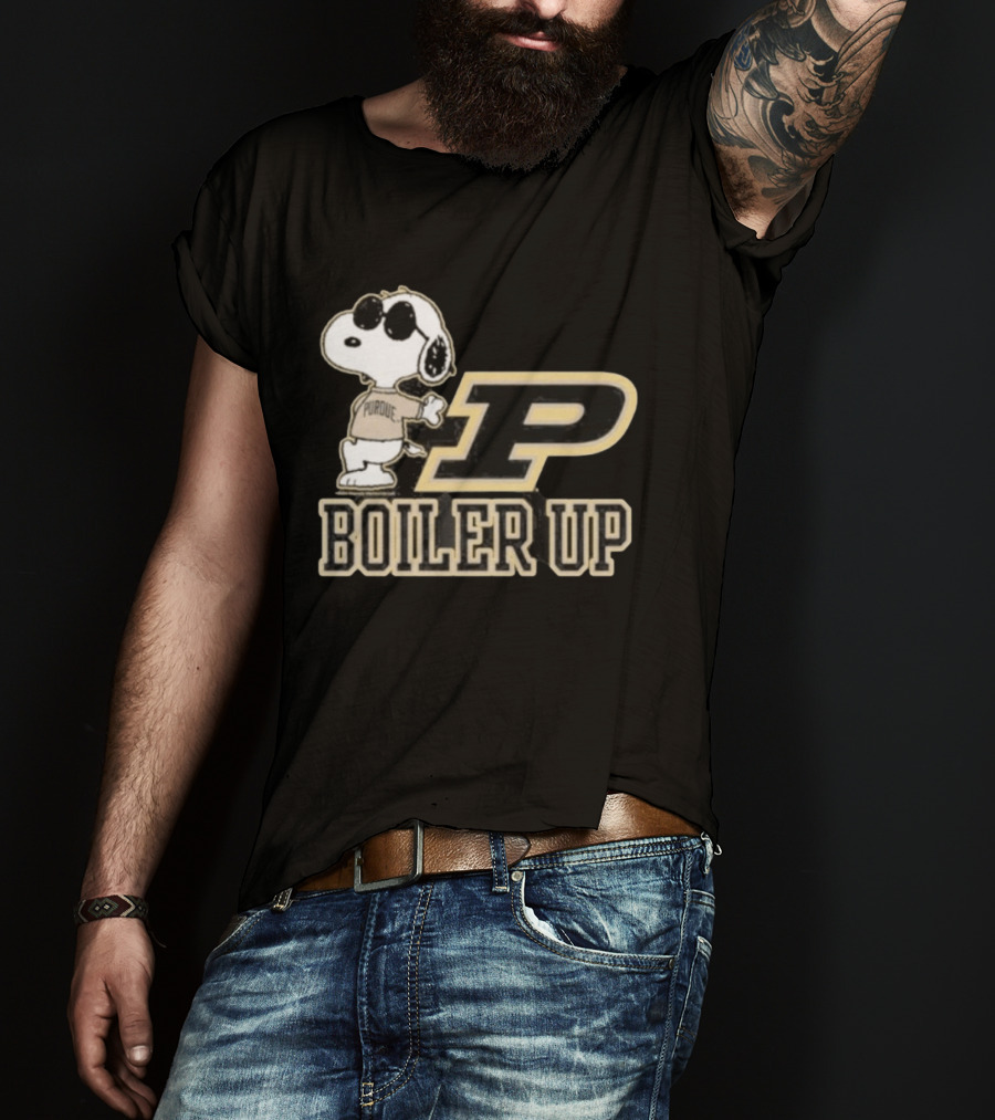 Purdue Boilermakers Snoopy Boiler Up P T-Shirt
