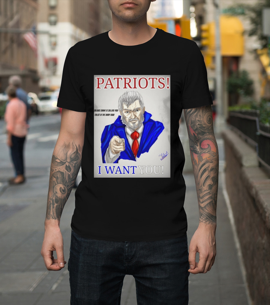 Patriots Solidus Snake Is Calling You Enlist In The Army Now I Want You T-Shirt