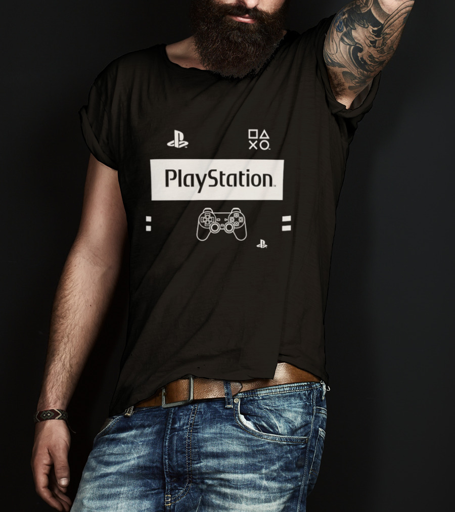 PlayStation Classic Icons Controller Gaming T-Shirt