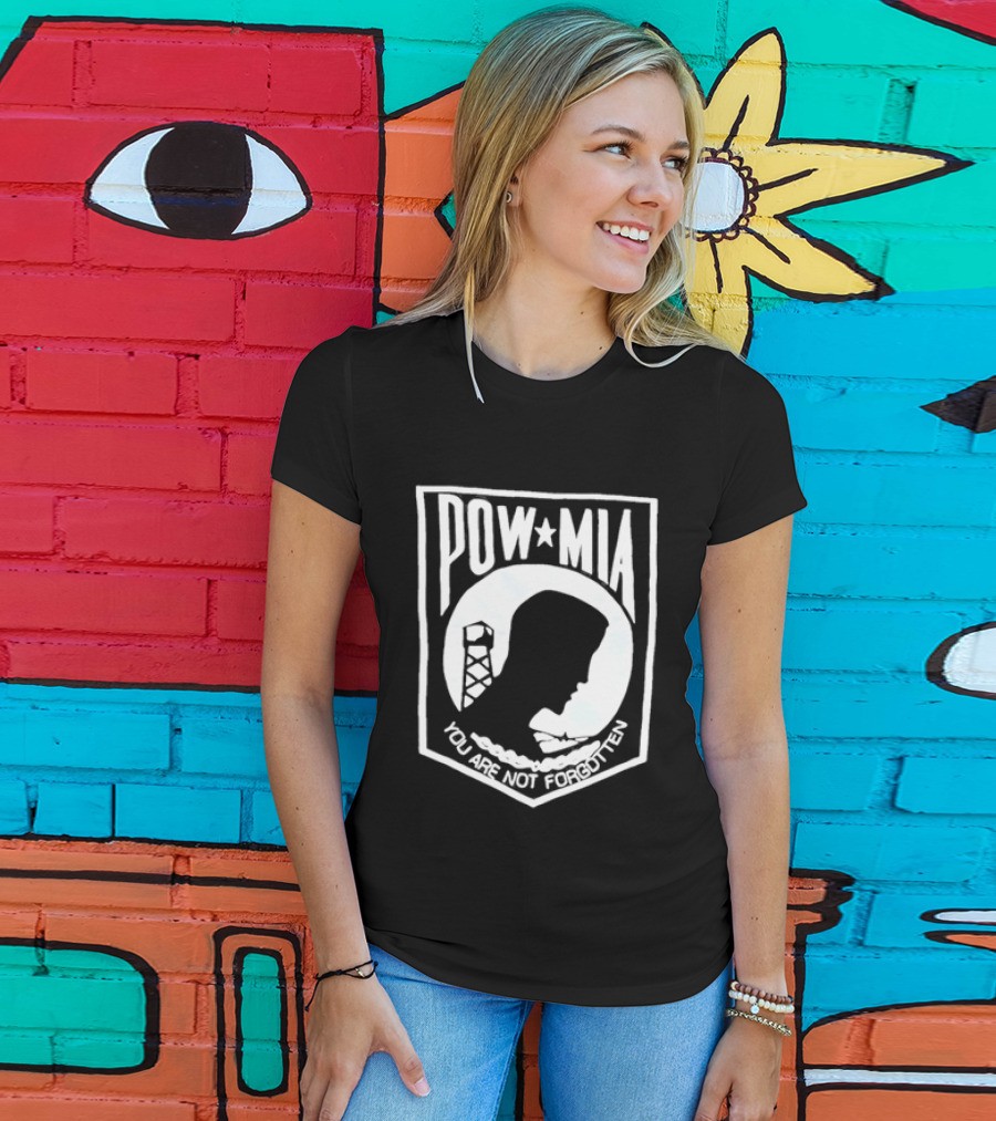 POW MIA You Are Not Forgotten Military Remembrance T-Shirt