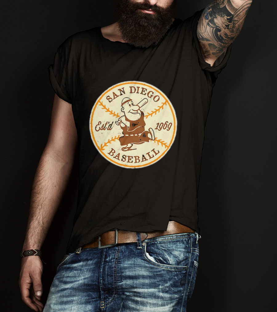San Diego Padres Swinging Friar Est’d 1969 T-Shirt