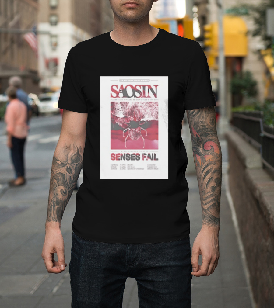 Saosin Sense Fail 2026 New Zealand Tour T-Shirt