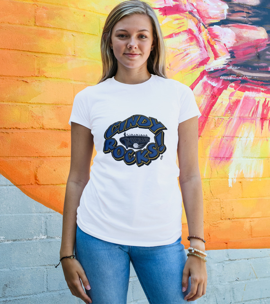 Cindy Rocks Cleveland Rockers Basketball T-Shirt