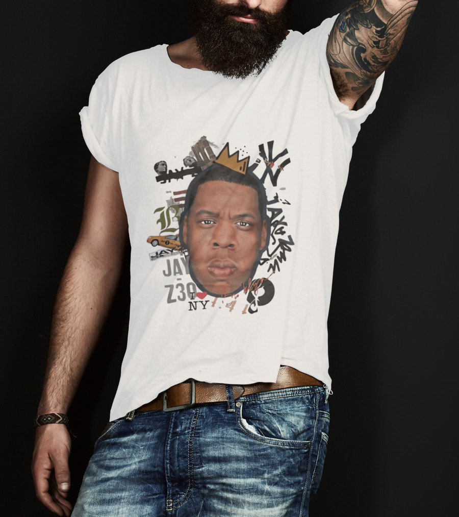 Jay Z Brooklyn 4 44 Hard Knock Life Collage Crown NYC Taxi T-Shirt