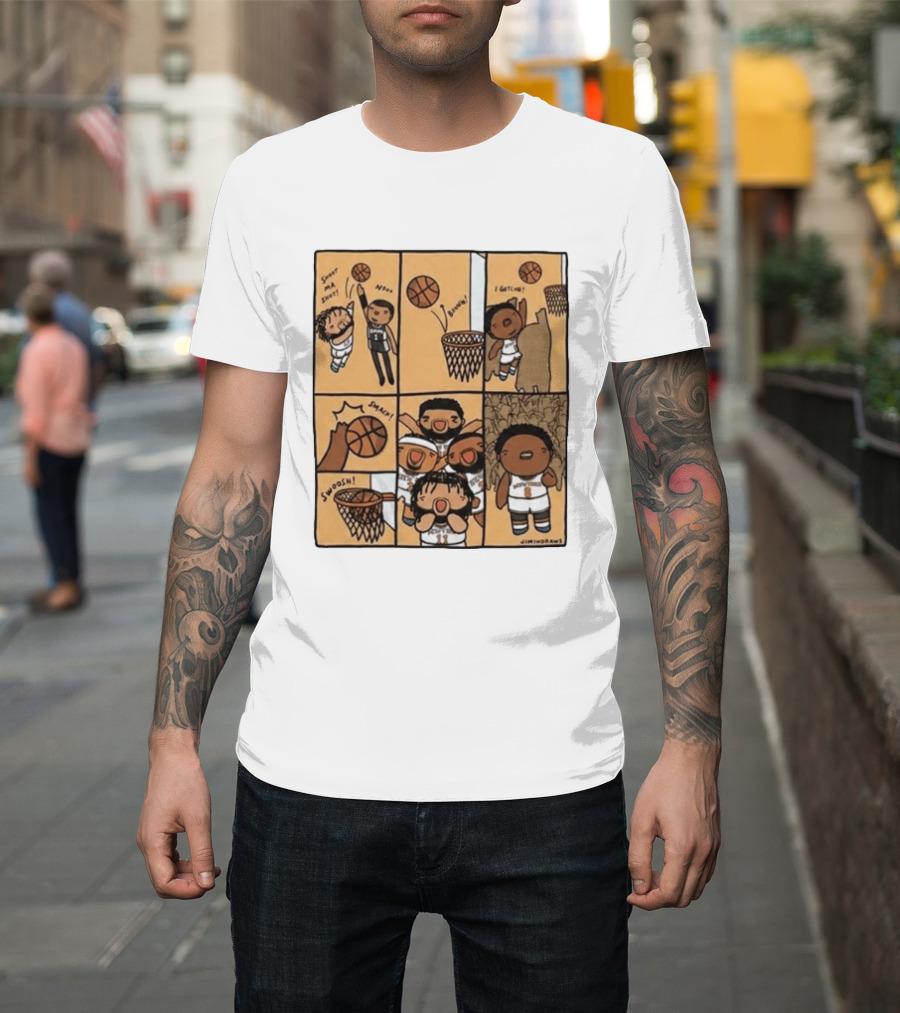 Karl Anthony Towns Jimindraws Knicks Shoot My Shot Basketball Comic T-Shirt