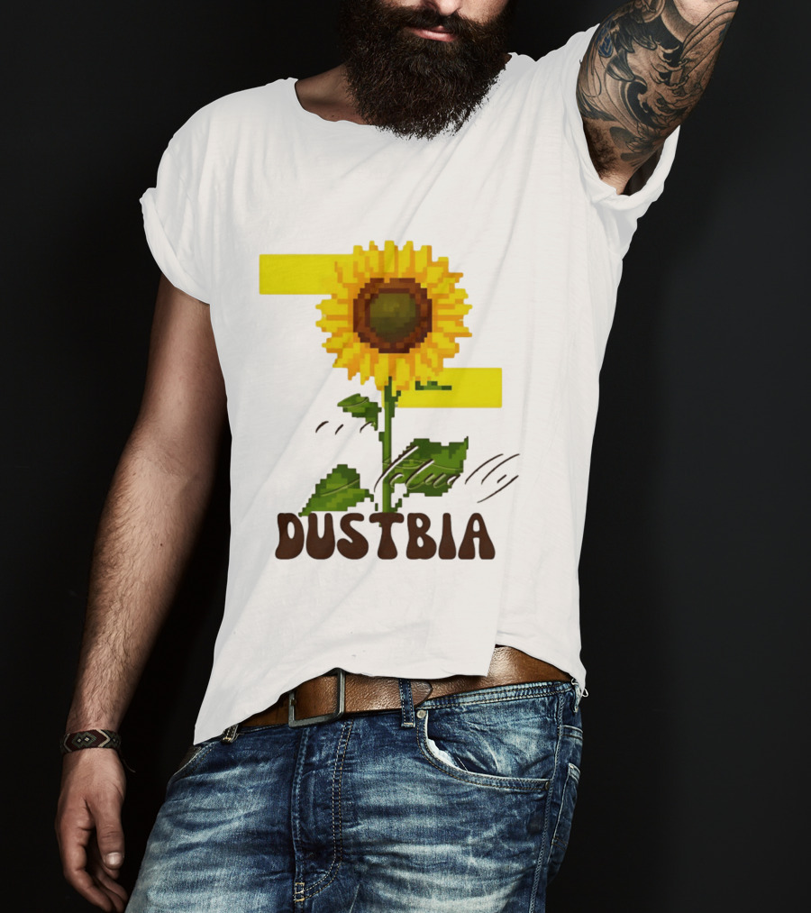 Love Actually Dustbia Pixel Sunflower T-Shirt