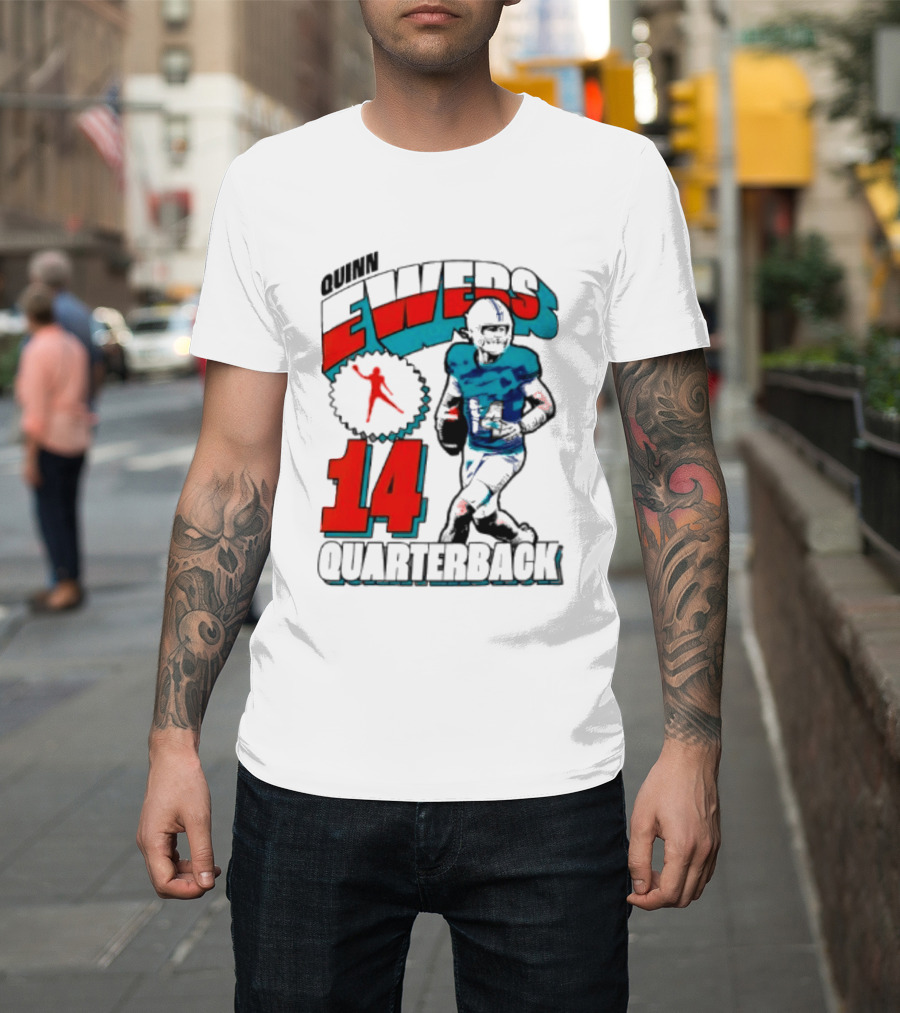 Quinn Ewers Miami Dolphins 14 Football Quarterback T-Shirt