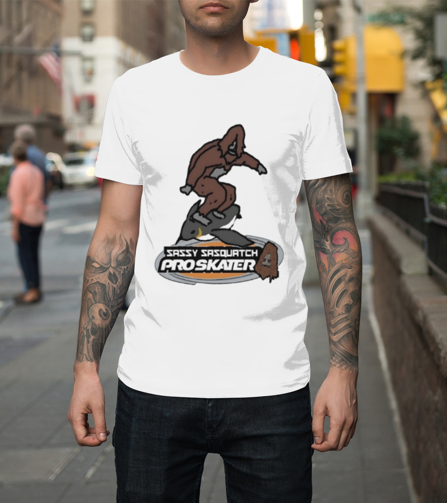 Sassy Sasquatch Pro Skater Meme T-Shirt