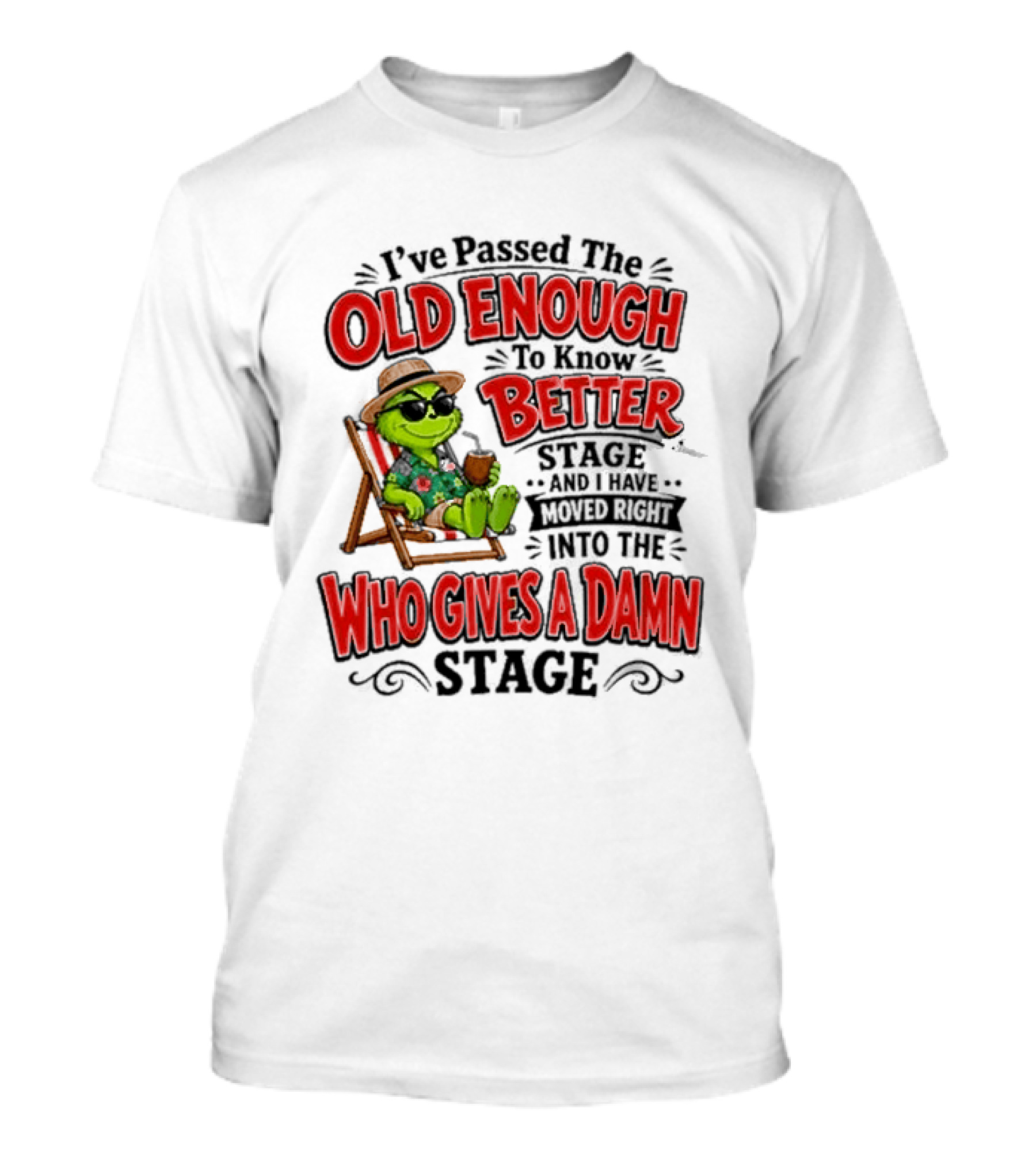 I've Passed Into The Grinch Old Enough To Know Better Who Gives A Damn Stage T-Shirt