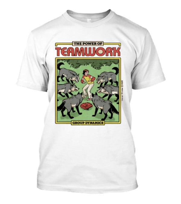 The Power Of Teamwork Group Dynamics Child Surrounded By Wolves T-Shirt