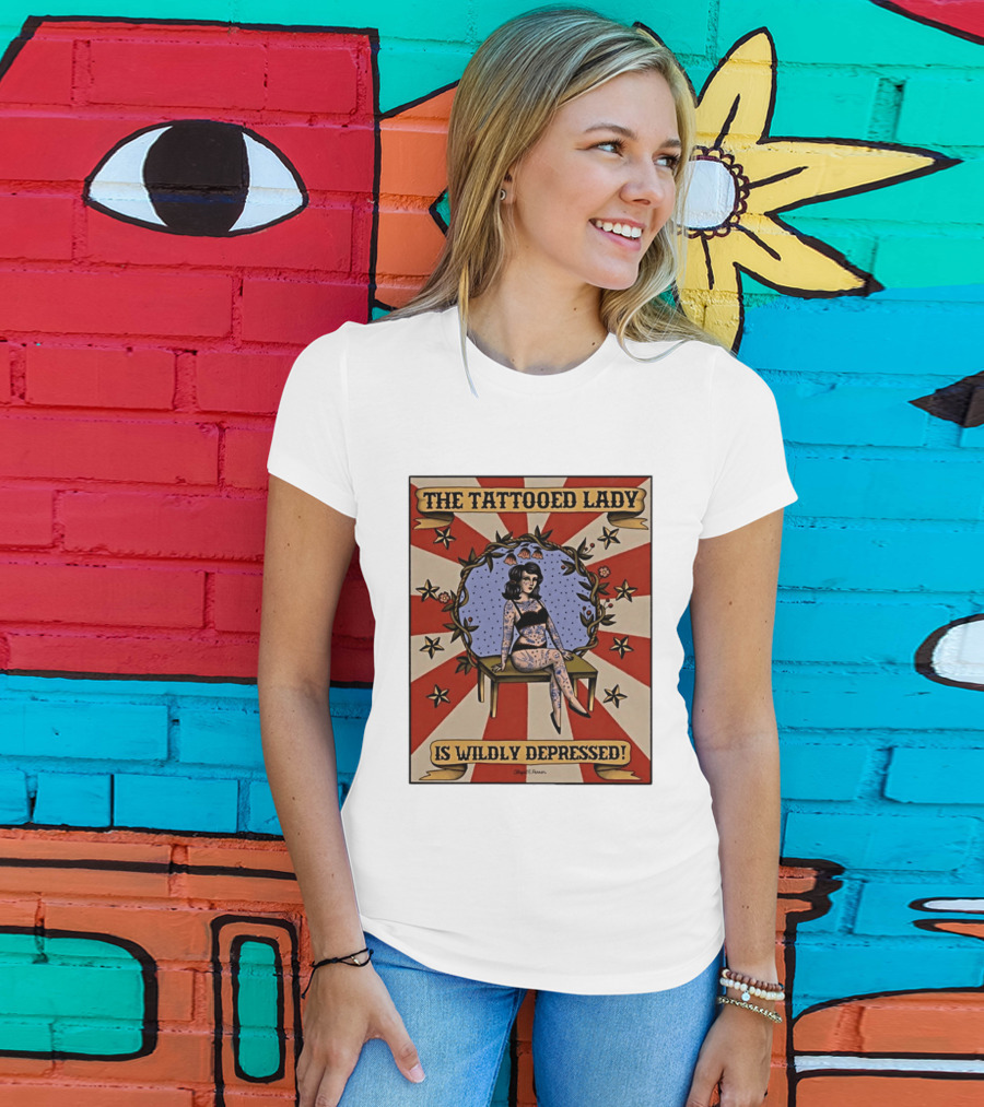 The Tattooed Lady Is Wildly Depressed Vintage Circus T-Shirt