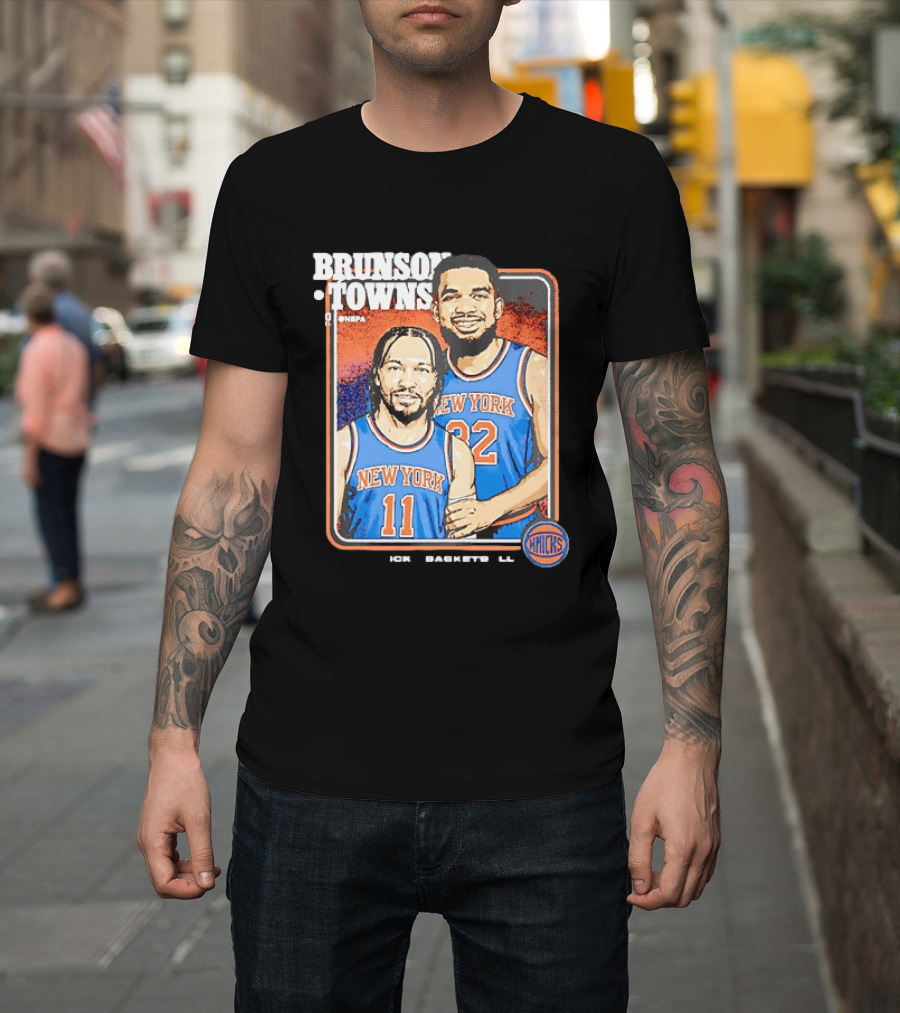 Brunson Towns NBA New York Knicks 11 32 Knicks Step Brothers T-Shirt