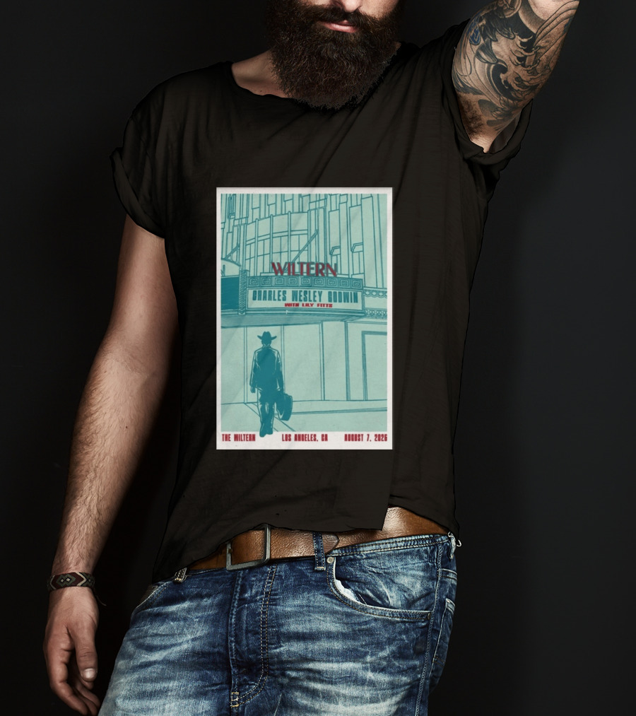 Charles Wesley Godwin Live At The Wiltern With Lilly Hiatt August 7 2026 Los Angeles CA T-Shirt