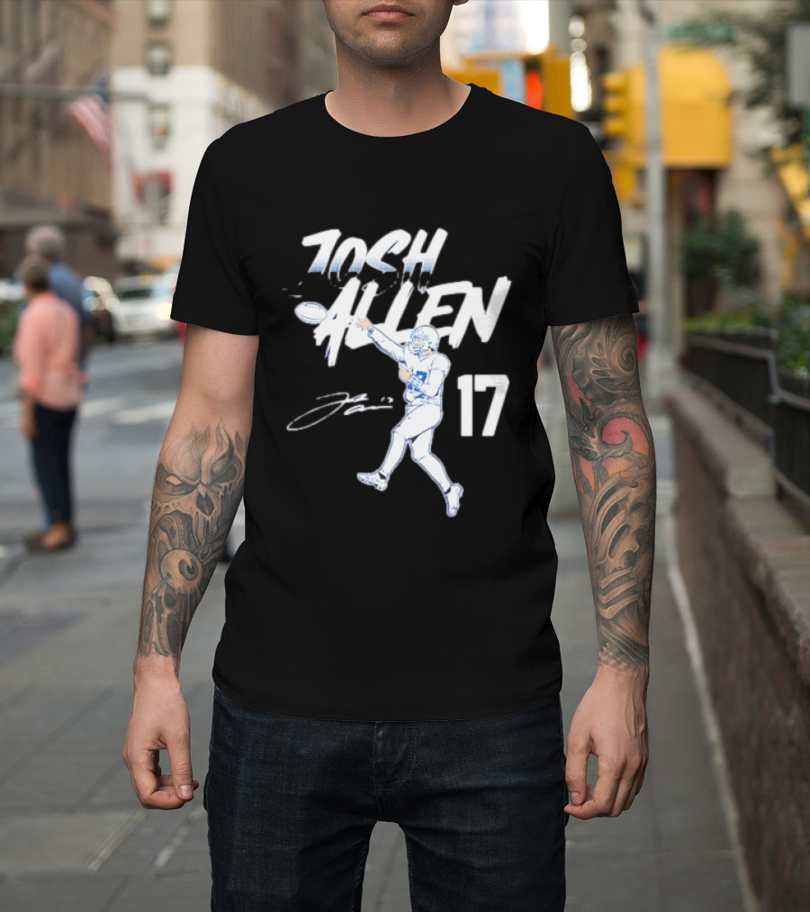 Josh Allen 17 Buffalo Bills Throwing T-Shirt