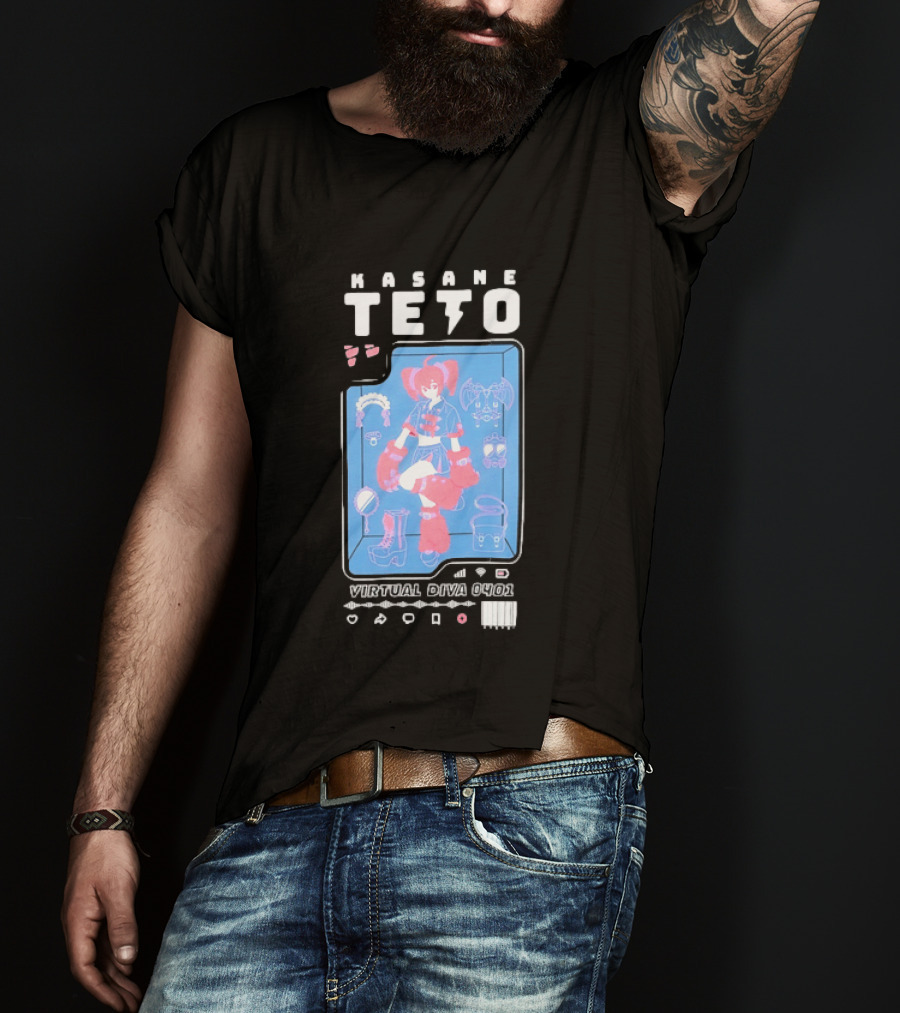 Kasane Teto Virtual Diva 0401 Vocaloid Anime Accessories And Outfit Collection T-Shirt