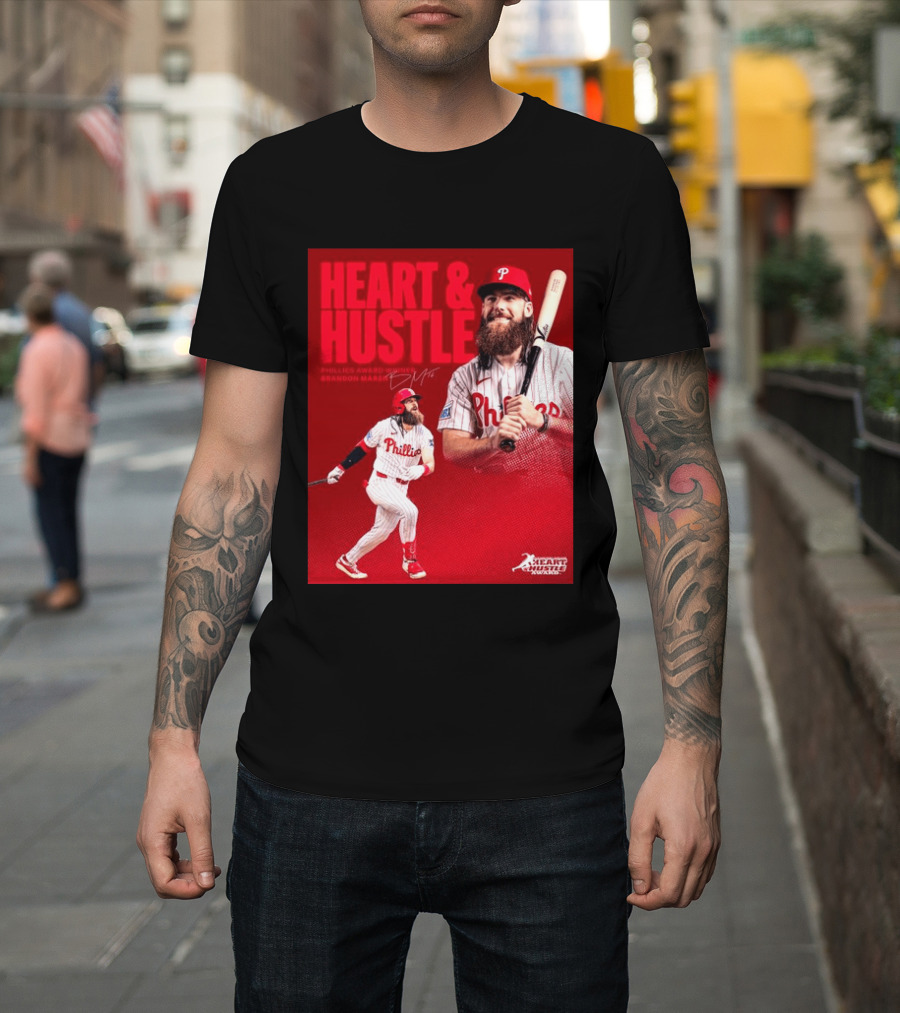 Philadelphia Phillies Heart & Hustle Award Winner Brandon Marsh T-Shirt